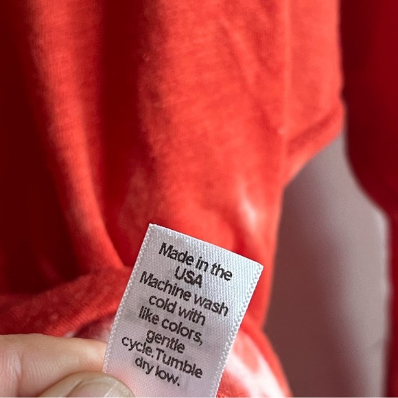 Michael Stars Red Tie-Dye Women's Top O/S - Picture 7 of 9